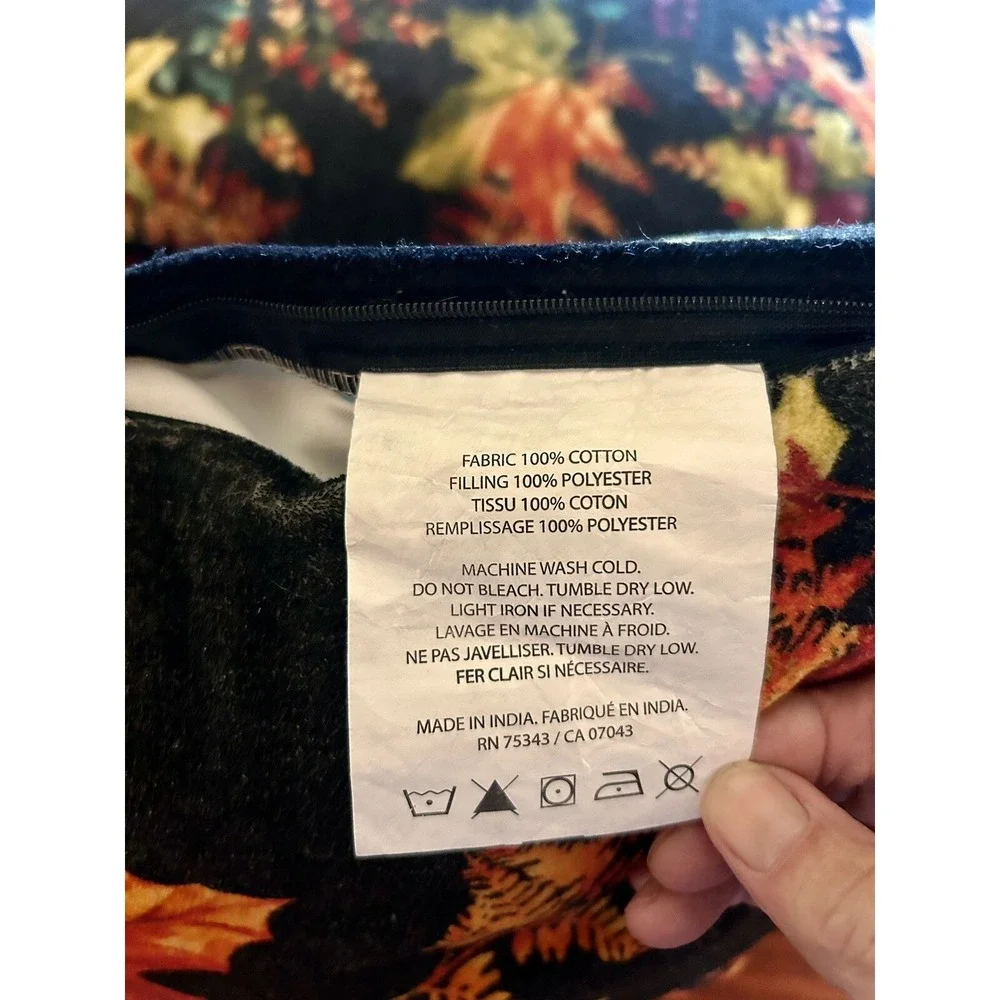 Cynthia Rowley 100% Cotton Fall Leaves Pillows 27